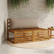Rugkussen 120x40x15 cm taupe polyester