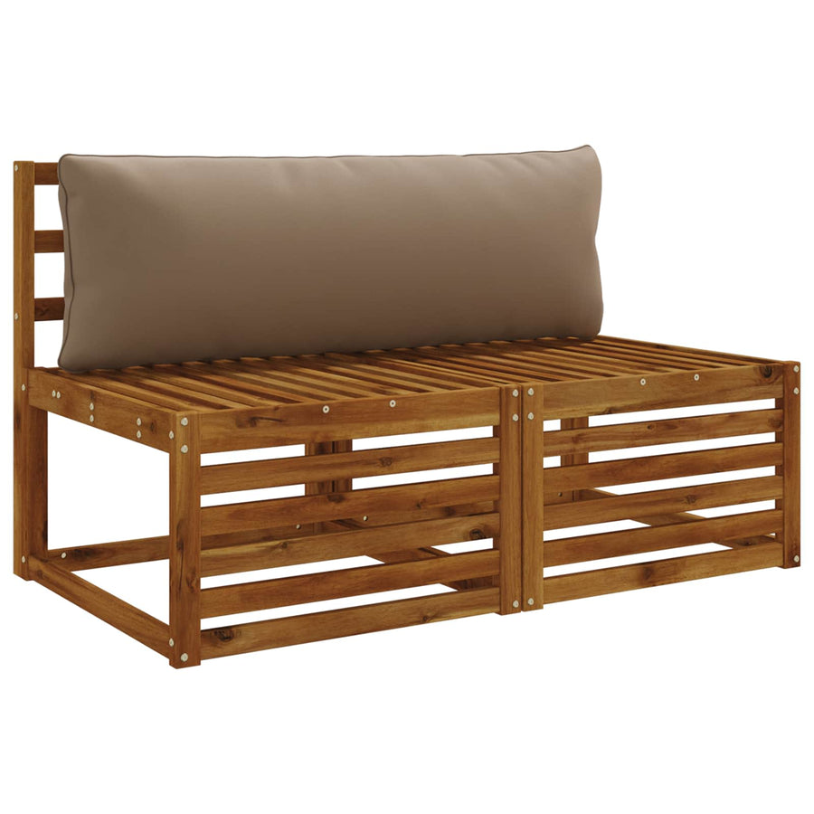 1-Delig Rugkussen PUTTEN 100% Polyester Taupe 120 x 40 x 15 cm