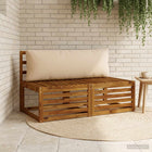 Rugkussen 120x40x15 cm zand polyester