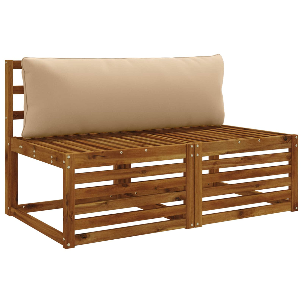 1-Delig Rugkussen PUTTEN 100% Polyester Zand 120 x 40 x 15 cm