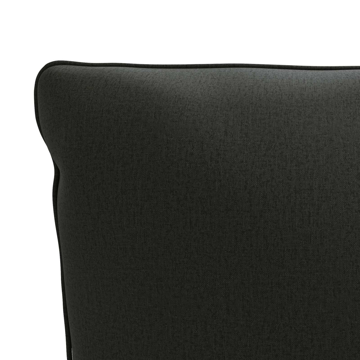 1-Delig Rugkussen PUTTEN 100% Polyester Zwart 120 x 40 x 15 cm