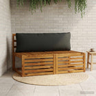 Rugkussen 120x40x15 cm zwart polyester