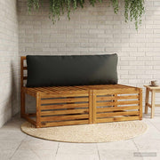 Rugkussen 120x40x15 cm zwart polyester