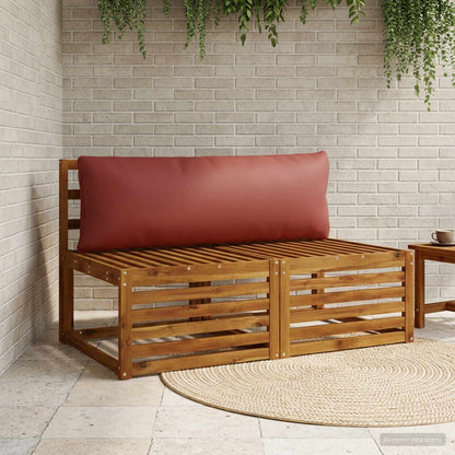 1-Delig Rugkussen PUTTEN 100% Polyester Rood 120 x 40 x 15 cm
