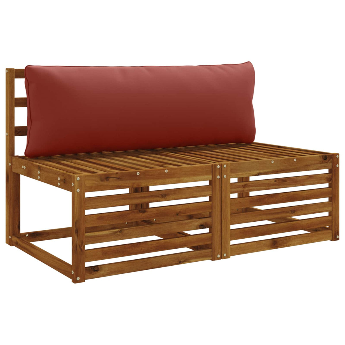 1-Delig Rugkussen PUTTEN 100% Polyester Rood 120 x 40 x 15 cm