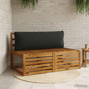 Rugkussen 120x40x15 cm zwart polyester