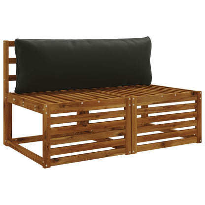 1-Delig Rugkussen PUTTEN 100% Polyester Zwart 120 x 40 x 15 cm