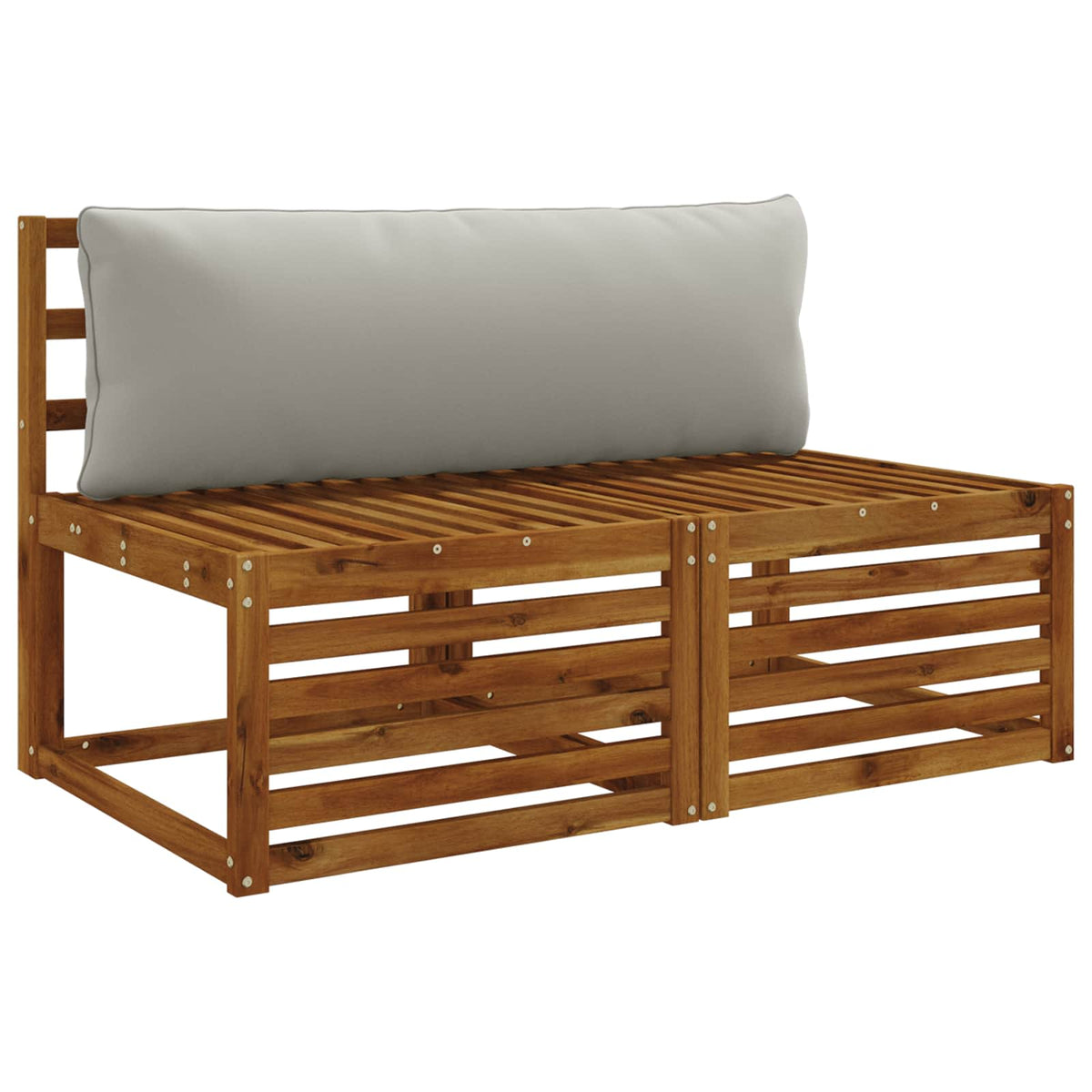 1-Delig Rugkussen PUTTEN 100% Polyester Grijs 120 x 40 x 15 cm