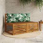 Rugkussen PUTTEN 100% polyester bladpatroon groen