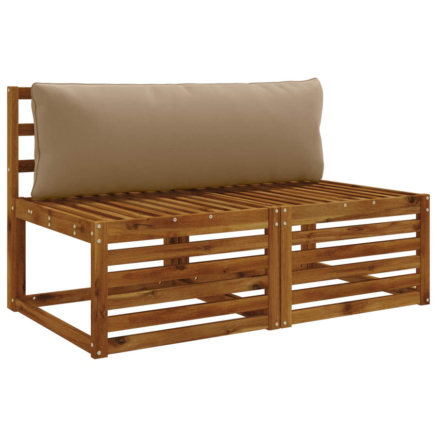 1-Delig Rugkussen PUTTEN 100% Polyester Taupe 120 x 40 x 15 cm