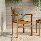 Rugkussen PUTTEN 40x40x10 cm grijs polyester