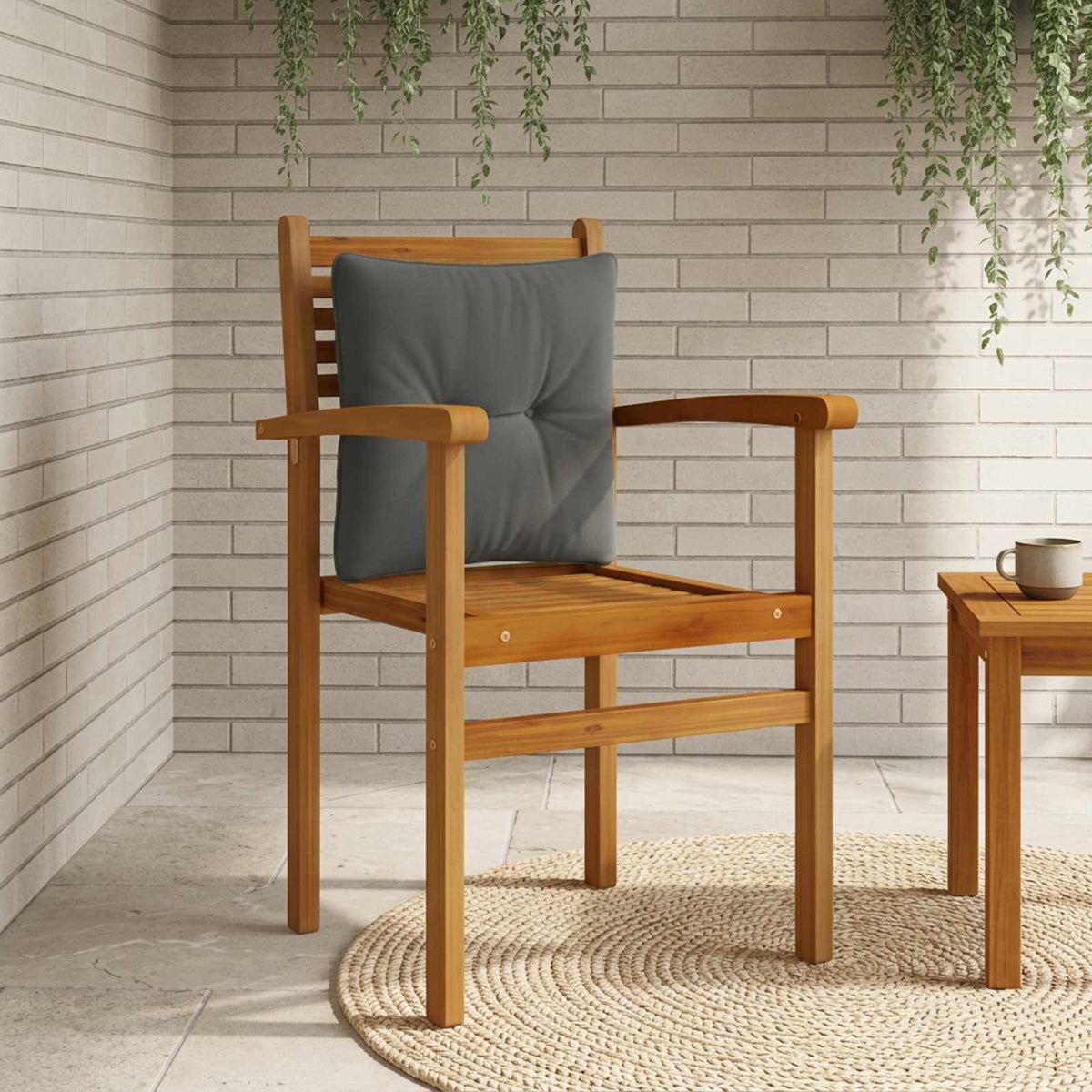 Rugkussen PUTTEN 100% Polyester Antraciet 40 x 40 x 10 cm