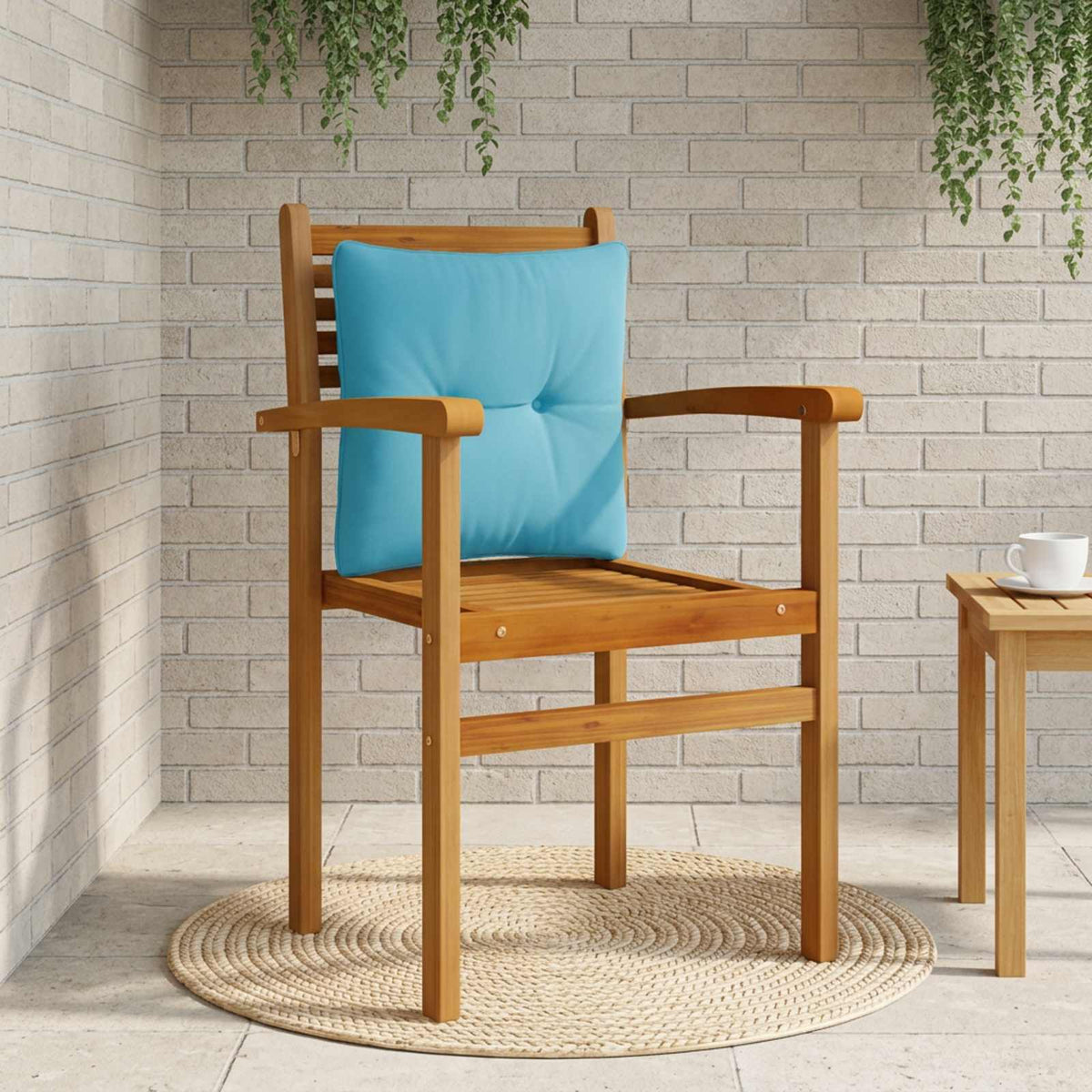Rugkussen PUTTEN 100% Polyester Lichtblauw 40 x 40 x 10 cm