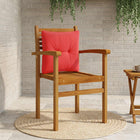 Rugkussen 40x40x10 cm rood polyester