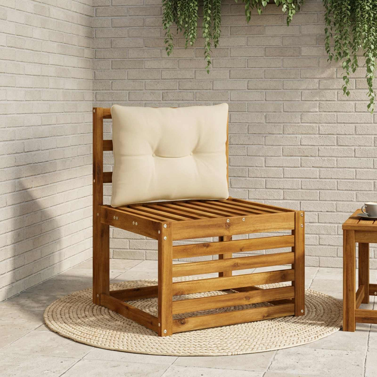 Rugkussen PUTTEN 100% Polyester Beige 50 x 40 x 10 cm