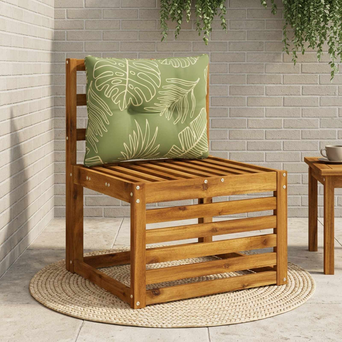 Rugkussen PUTTEN 100% Polyester Bladontwerp 50 x 40 x 10 cm