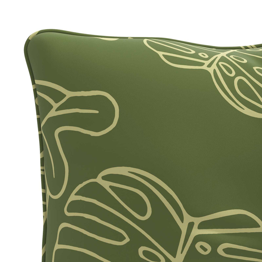 Rugkussen PUTTEN 100% Polyester Bladontwerp 50 x 40 x 10 cm