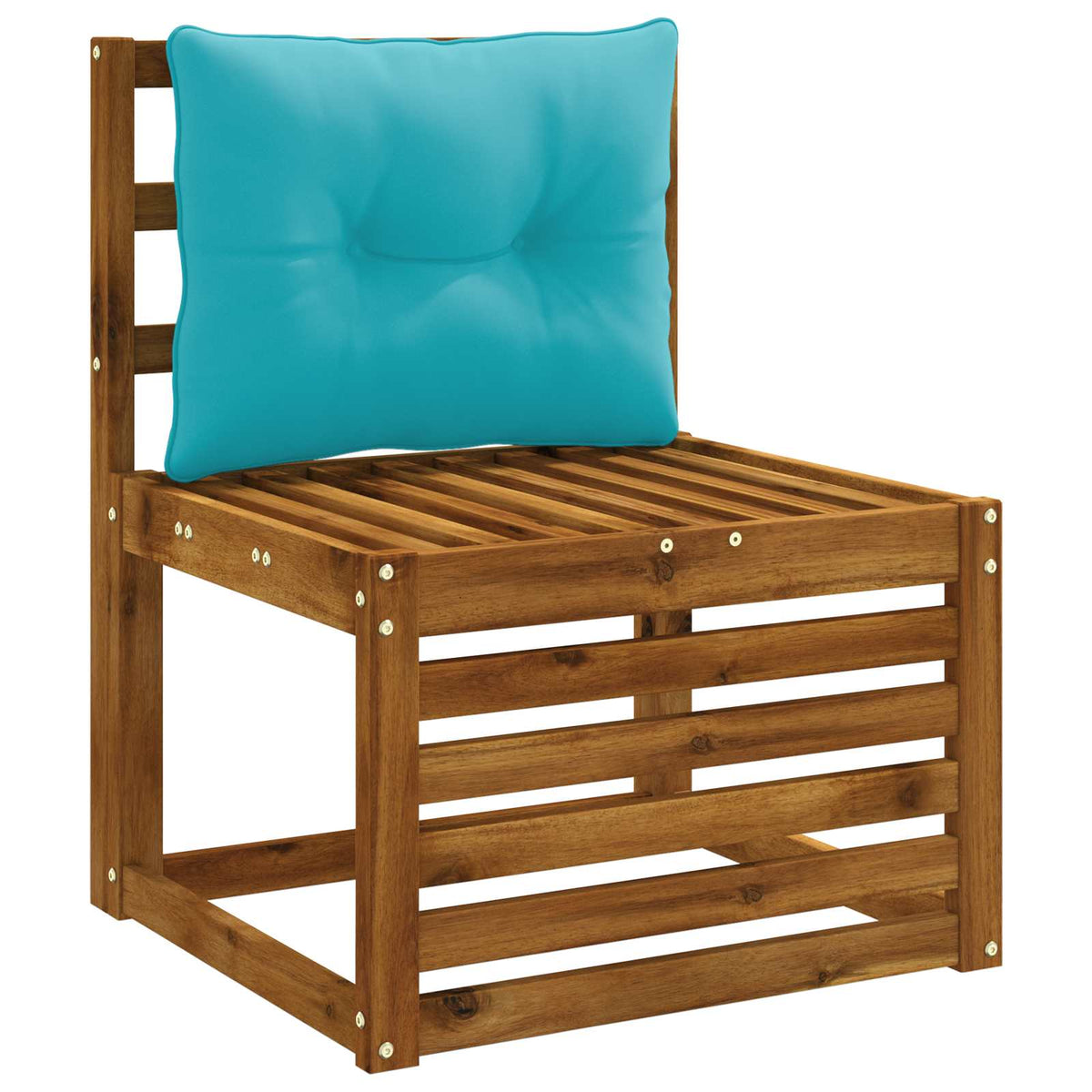 Rugkussen PUTTEN 100% Polyester Turquoise 50 x 40 x 10 cm