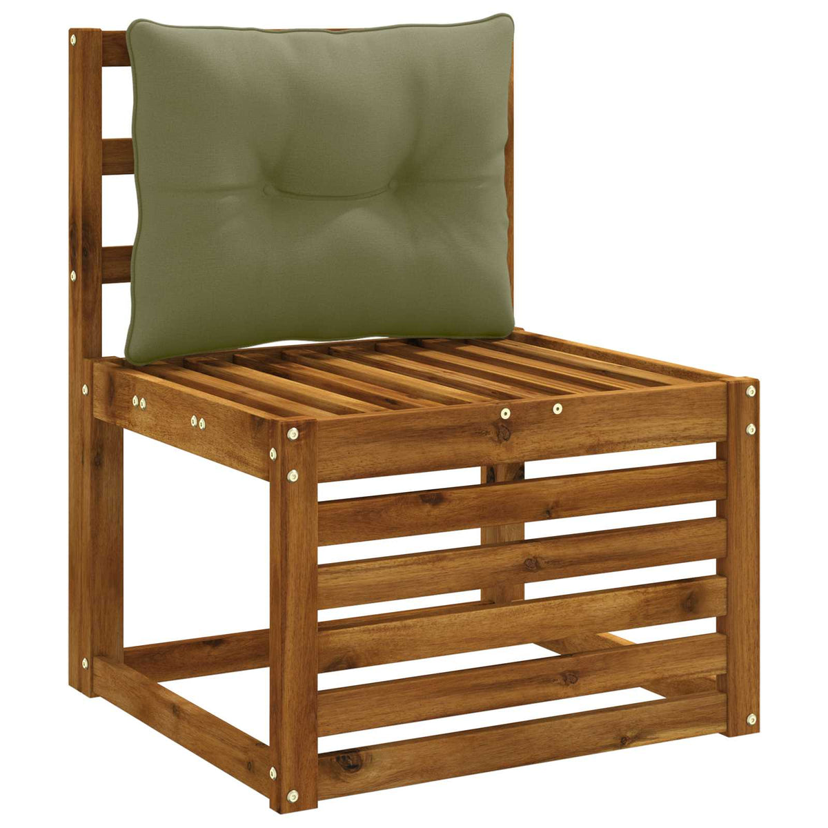 Rugkussen PUTTEN 100% Polyester Olijfgroen 60 x 40 x 10 cm