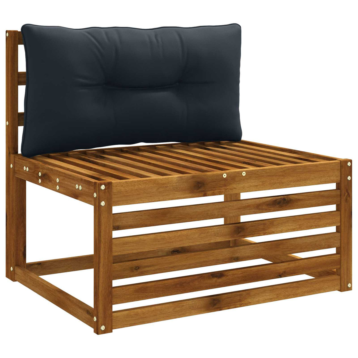 Rugkussen PUTTEN 100% Polyester Donkerblauw 70 x 40 x 10 cm