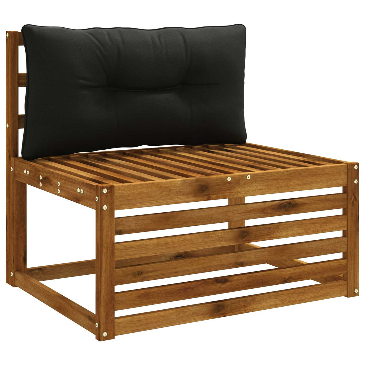 Rugkussen PUTTEN 100% Polyester Zwart 70 x 40 x 10 cm