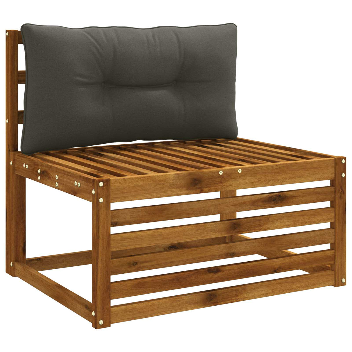 Rugkussen PUTTEN 100% Polyester Antraciet 70 x 40 x 10 cm
