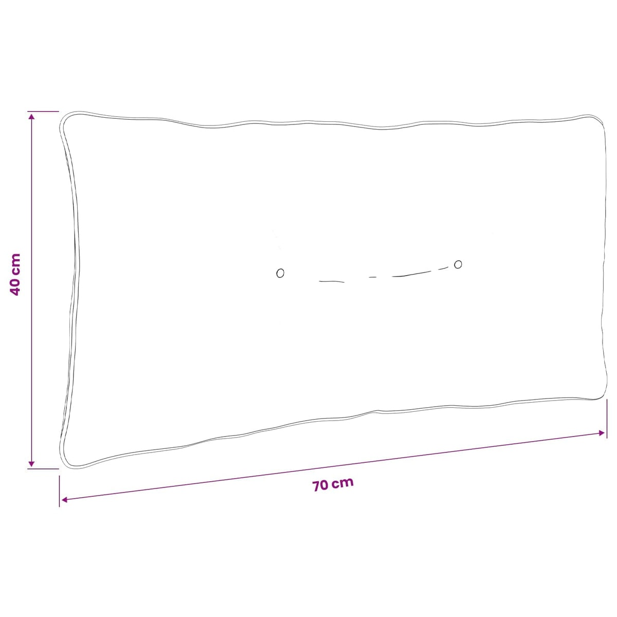 Rugkussen PUTTEN 100% Polyester Grijs 70 x 40 x 10 cm
