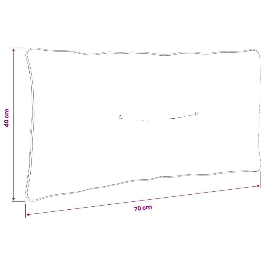 Rugkussen PUTTEN 100% Polyester Grijs 70 x 40 x 10 cm