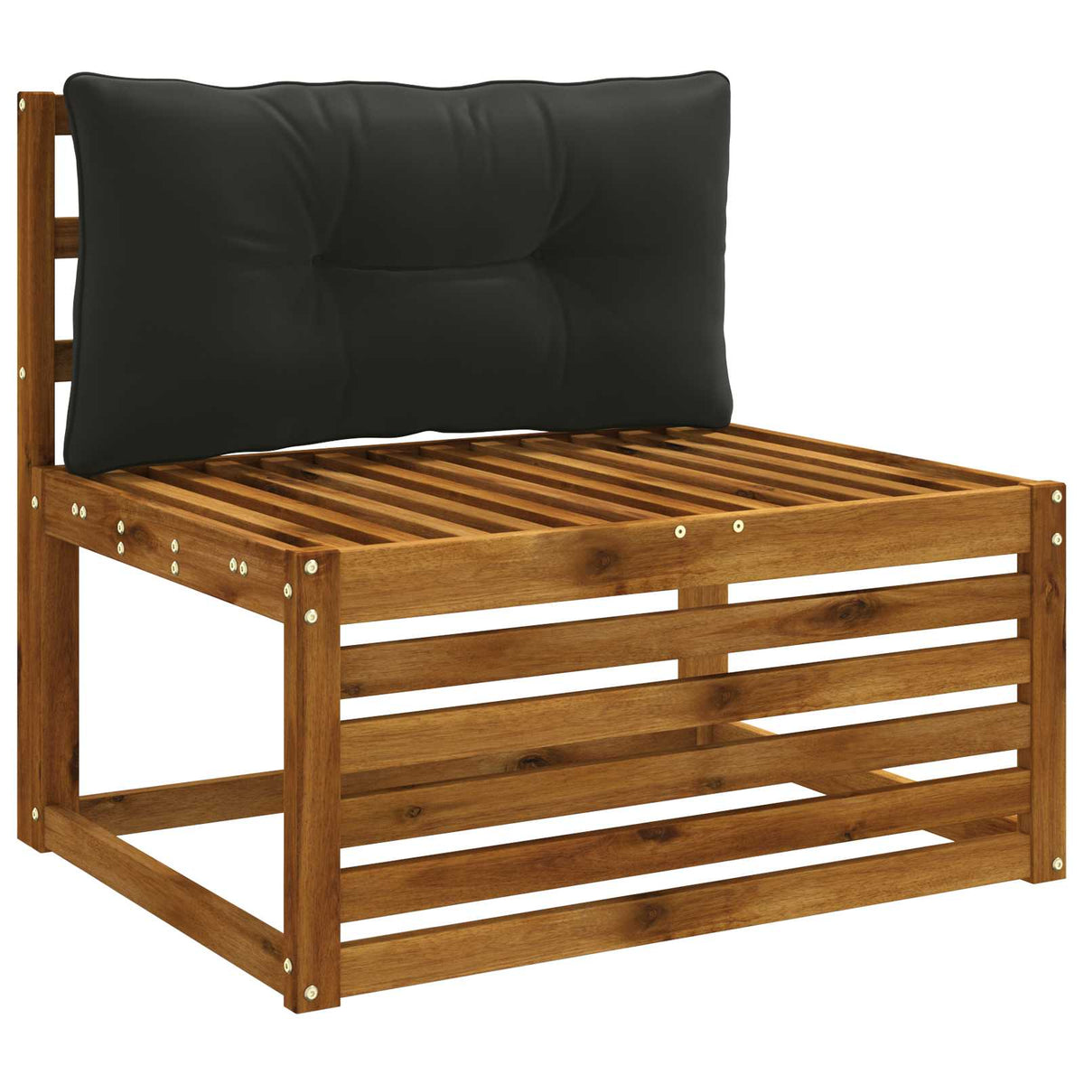 Rugkussen PUTTEN 100% Polyester Zwart 70 x 40 x 10 cm