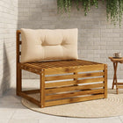 Rugkussen 70x40x10 cm zand polyester