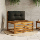 Rugkussen 80x40x10 cm zwart polyester