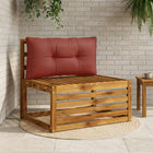 Rugkussen 80x40x10 cm rood polyester