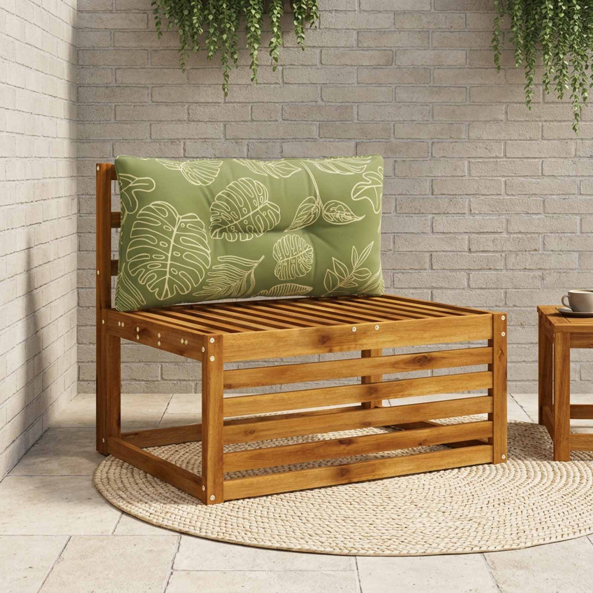 Rugkussen PUTTEN 100% Polyester Bladontwerp 70 x 40 x 10 cm