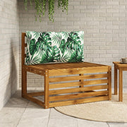 Rugkussen 70x40x10 cm bladpatroon polyester