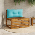Rugkussen PUTTEN 70x40x10 cm turquoise polyester