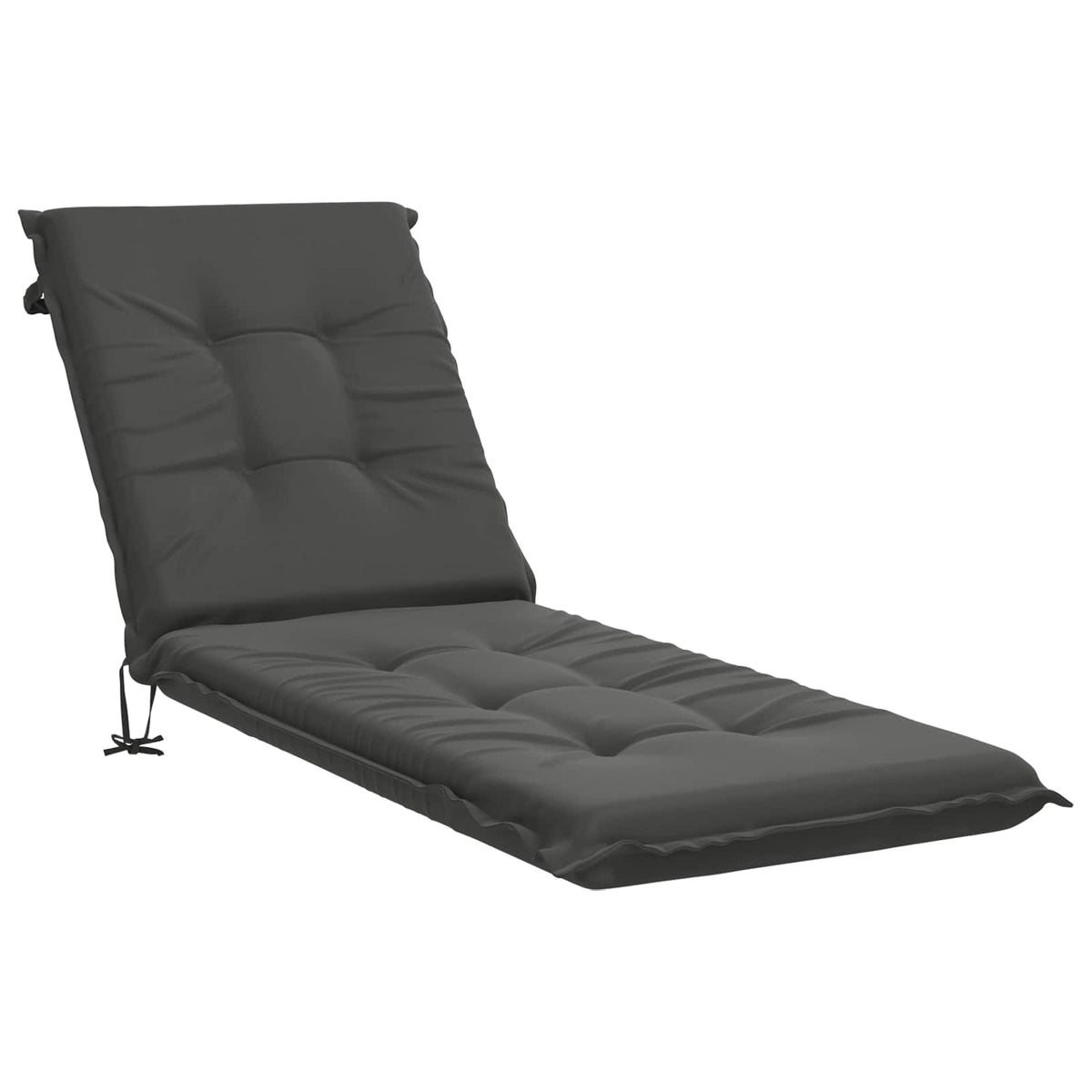 Ligstoel Kussen GEMERT 100% Polyester Antraciet 190 x 50 x 9 cm