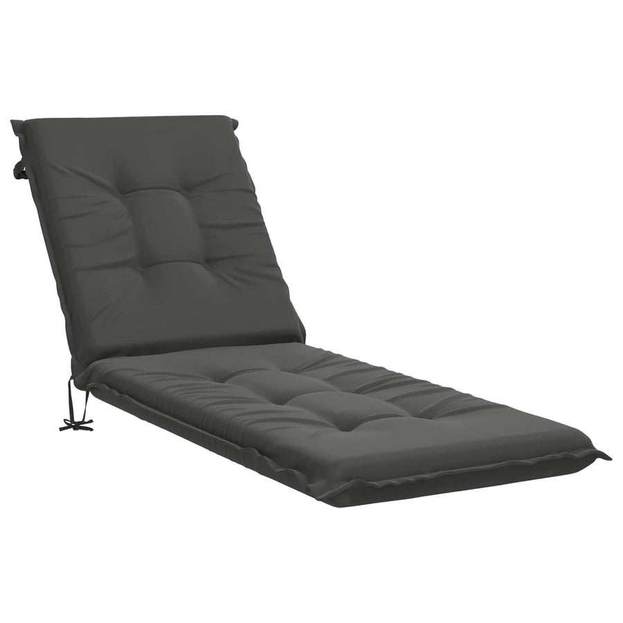 Ligstoel Kussen GEMERT 100% Polyester Antraciet 190 x 50 x 9 cm
