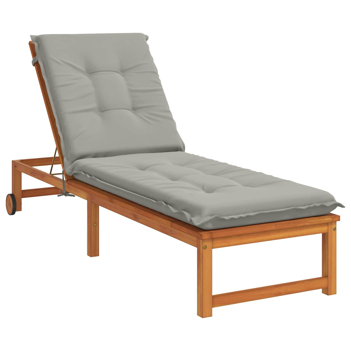 Ligstoel Kussen GEMERT 100% Polyester Grijs 190 x 50 x 9 cm