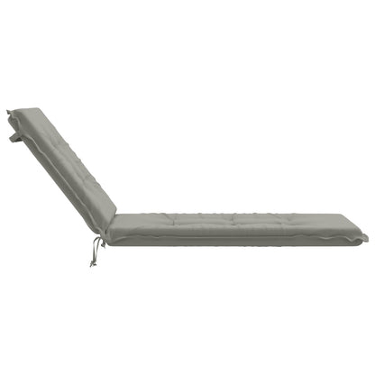 Ligstoel Kussen GEMERT 100% Polyester Grijs 190 x 50 x 9 cm