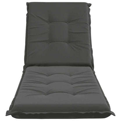 Ligstoel Kussen GEMERT 100% Polyester Antraciet 190 x 60 x 9 cm