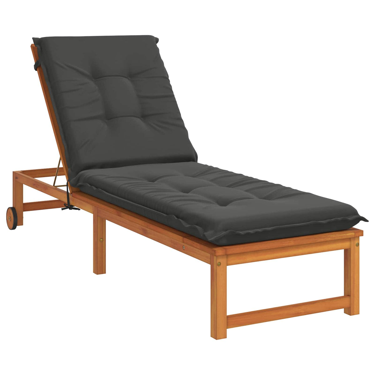 Ligstoel Kussen GEMERT 100% Polyester Antraciet 190 x 60 x 9 cm