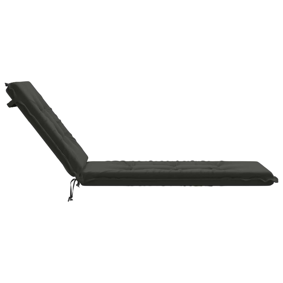 Ligstoel Kussen GEMERT 100% Polyester Antraciet 190 x 60 x 9 cm