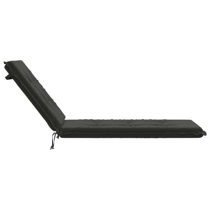 Ligstoel Kussen GEMERT 100% Polyester Antraciet 190 x 60 x 9 cm