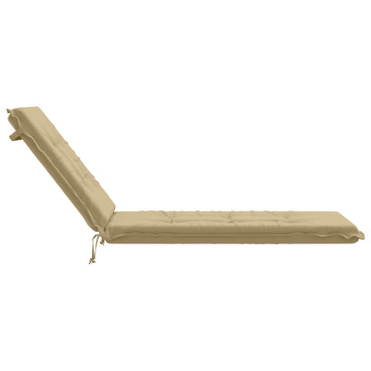Ligstoel Kussen GEMERT 100% Polyester Beige 190 x 60 x 9 cm