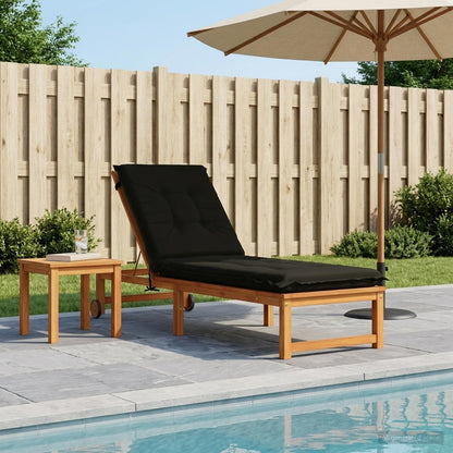 Ligstoel Kussen GEMERT 100% Polyester Zwart 190 x 60 x 9 cm