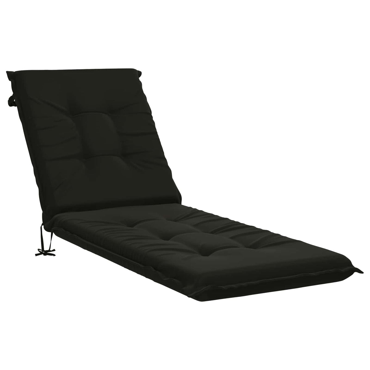 Ligstoel Kussen GEMERT 100% Polyester Zwart 190 x 60 x 9 cm