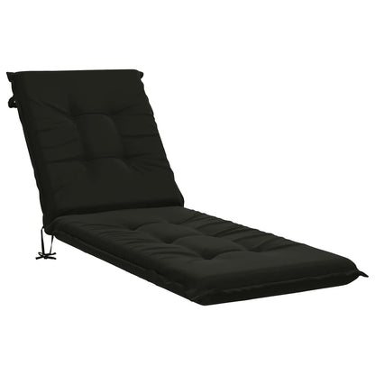 Ligstoel Kussen GEMERT 100% Polyester Zwart 190 x 60 x 9 cm