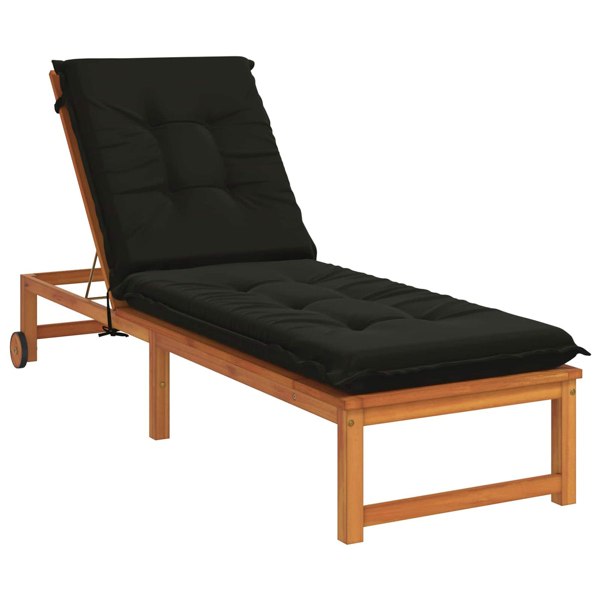 Ligstoel Kussen GEMERT 100% Polyester Zwart 190 x 60 x 9 cm