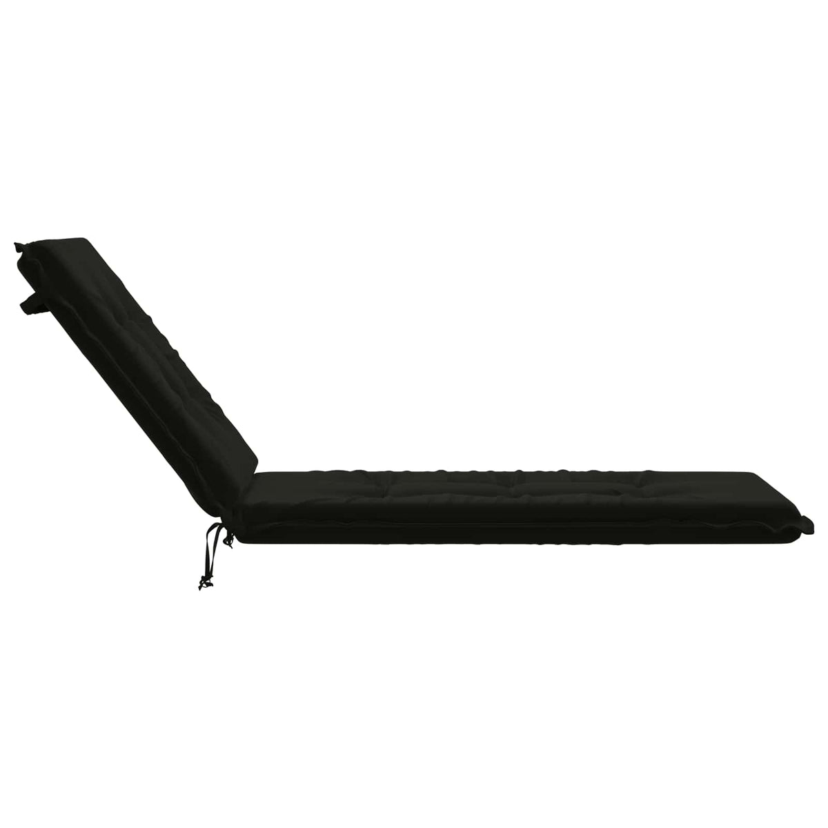 Ligstoel Kussen GEMERT 100% Polyester Zwart 190 x 60 x 9 cm