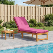 Ligstoelkussen roze 190x50x9 cm